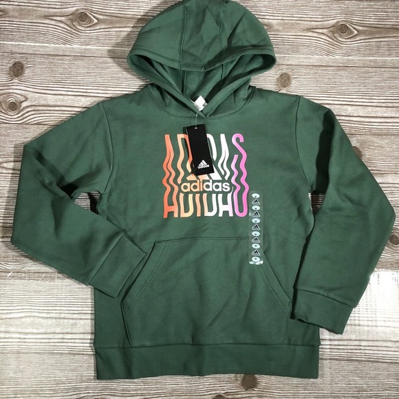NWT Adidas boys Game On Graphic Hoodie pullover Sweatshirt size Medium 10/12 - Picture 6 of 7